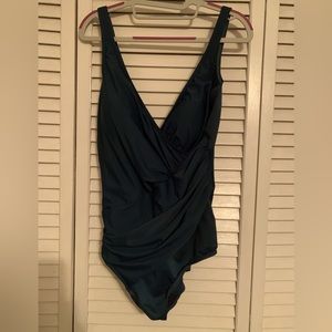Miraclesuit Dark Teal One Piece Swimsuit